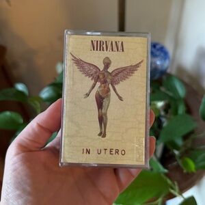NIRVANA‎ 'In Utero' Cassette with Cream and Red Art